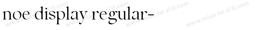 noe display regular字体转换